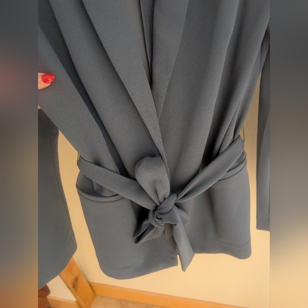 White House Black Market Dusty Blue Blazer - Picture 4 of 10